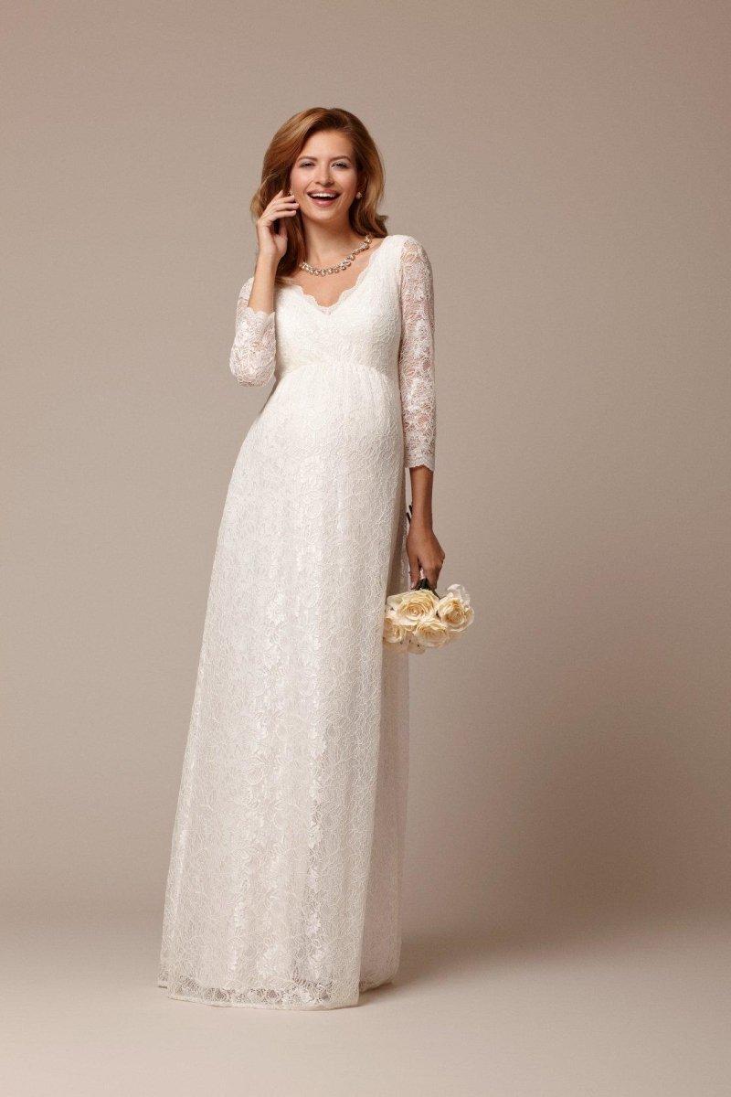Chloe Brudekjole til Gravide – Elfenben Elegance Udsalg