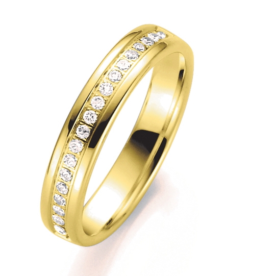 Vielsesring Guld Med Diamanter