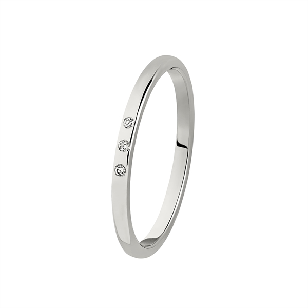 Bartoli Colibri Vielsesring Hvidguld