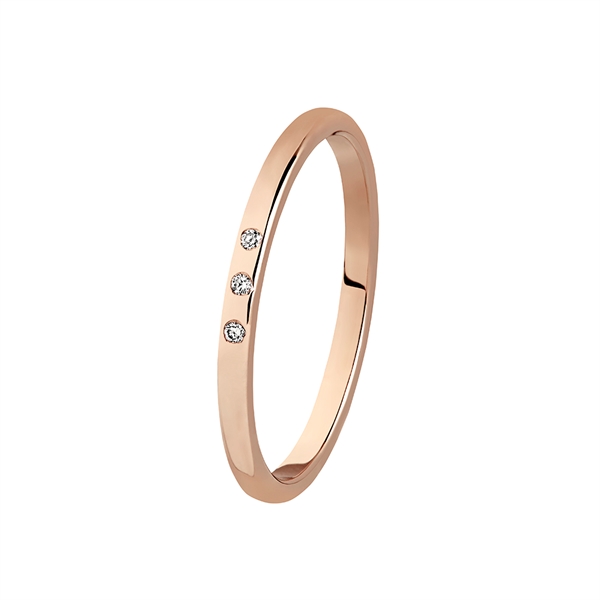Bartoli Colibri Vielsesring Rosaguld